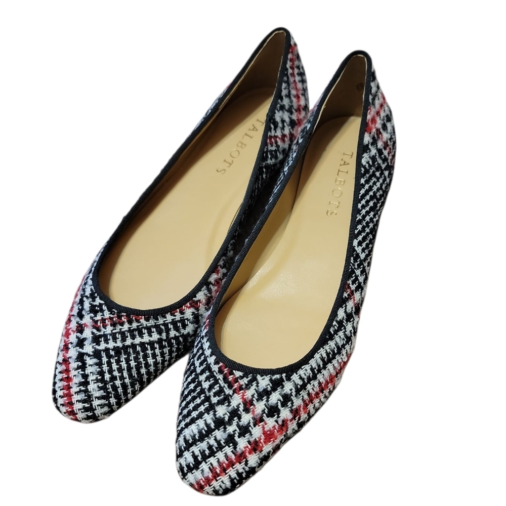 Talbots‎ New Tweed Flats Womens Size 6.5 Point Toe Business Casual Career